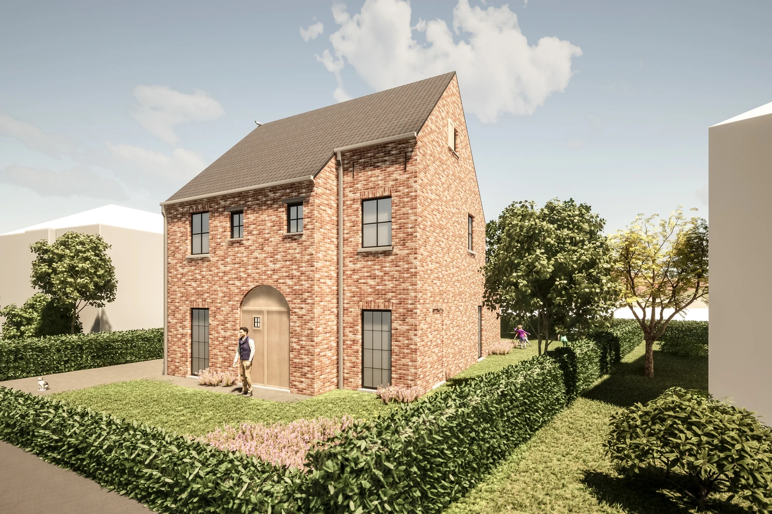 Landelijke woning - voorgevel - Molenbeersel - pastorijstijl - architectbbosmans