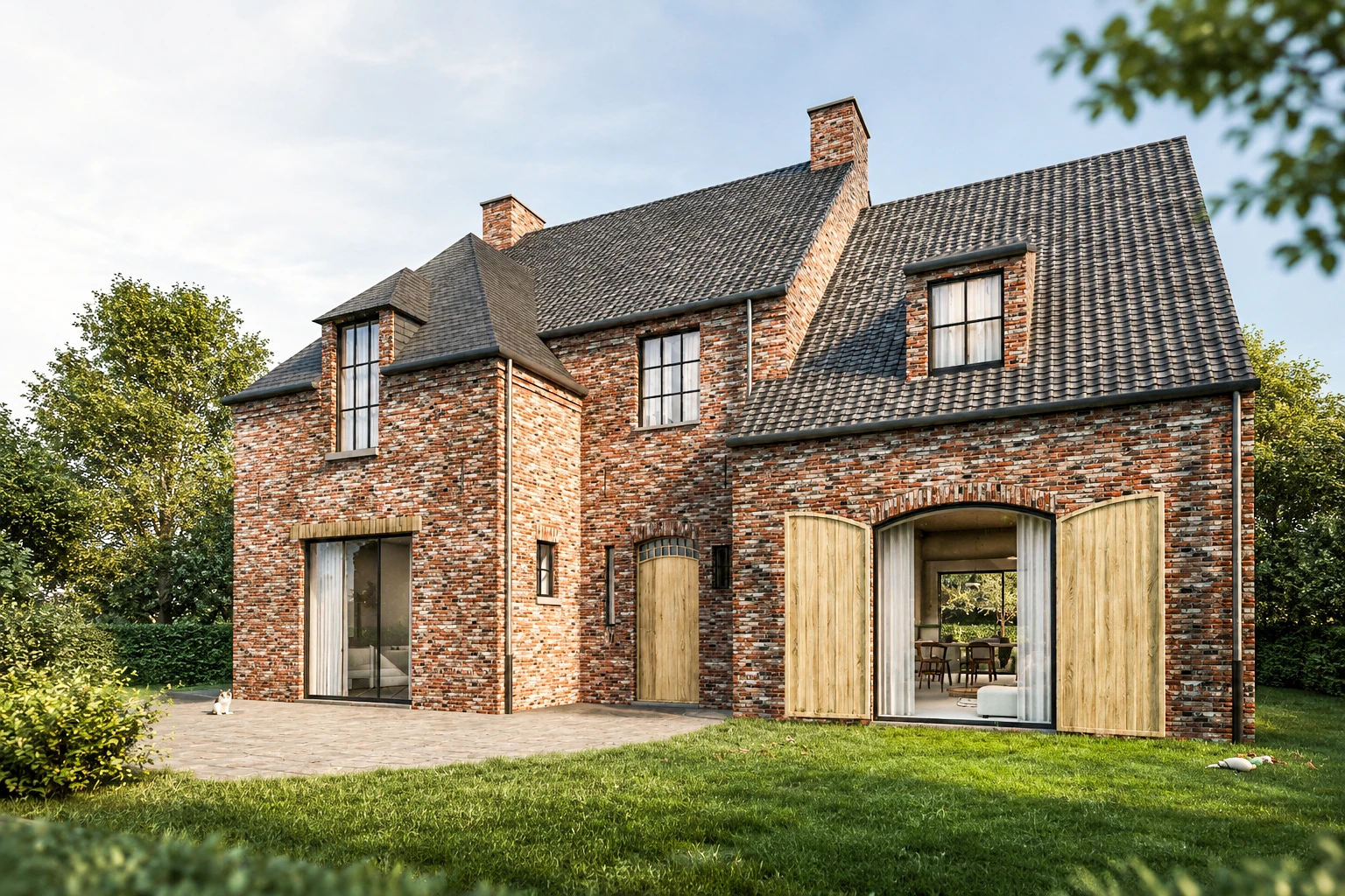 Landelijke architectuur woning te Bree, Architect B.Bosmans, Architect Limburg, pastorijstijl