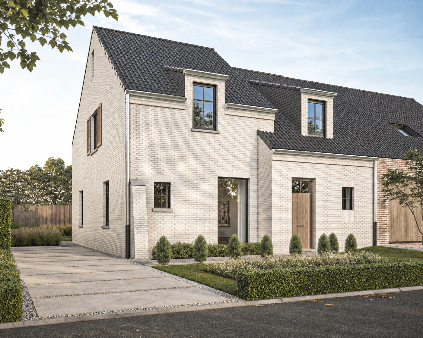 halfopen woning, moderne architectuur, tijdloze architectuur, architect woning, nieuwbouw woning, wooncomfort, duurzame woning, landelijk strak, architectenbureau. architect as