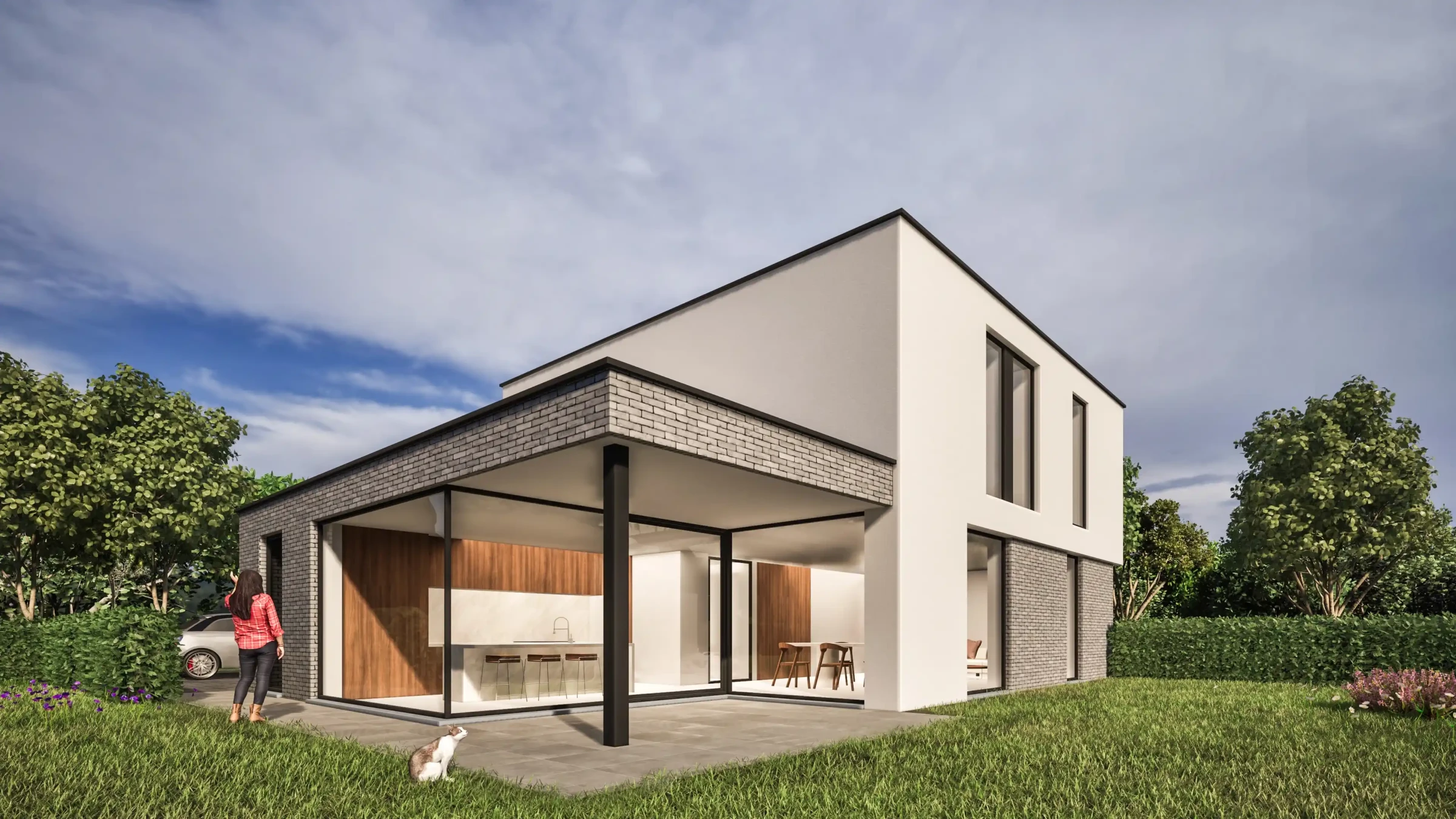 Moderne architectuur, architect Genk, moderne woning, architect B.Bosmans