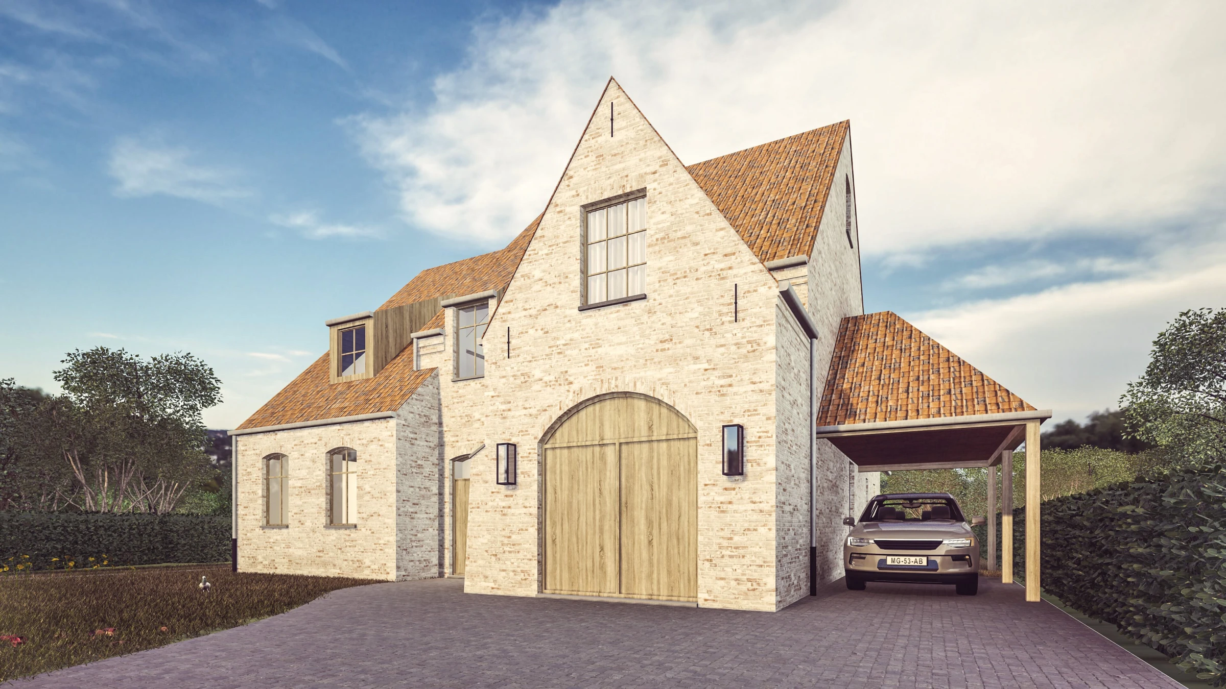 Architect Limburg, architect Kinrooi, landelijke architectuur, Brecht Bosmans, pastorijstijl, landelijk wonen, landelijke stijl