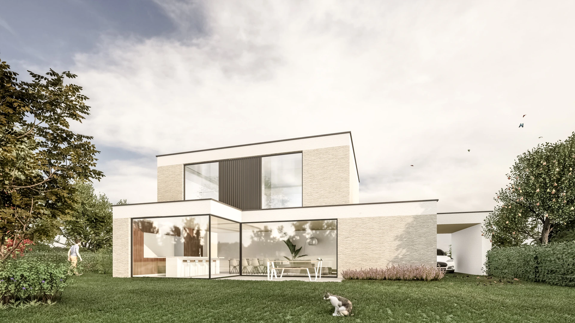 achteraanzicht woning L achel